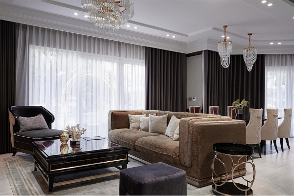 Biệt thự anh Phước phối cảnh phòng khách bếp