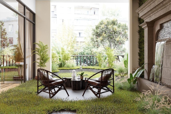 Không gian vườn, ban công biệt thự