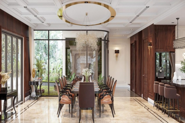 Phối cảnh thiết kế bếp ăn tại BT nhà anh Hiếu