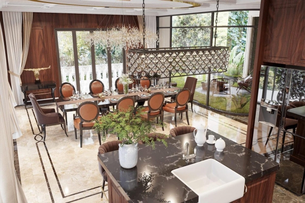 Phối cảnh thiết kế bếp ăn - BT anh Hiếu