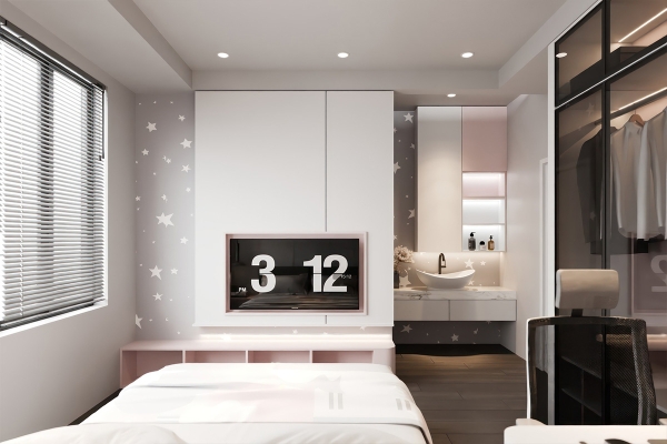 Phòng ngủ được tích hợp WC bên trong tạo sự thuận tiện cho quá trình sinh hoạt của các thành viên