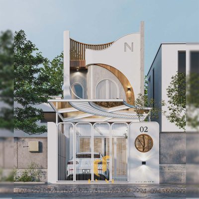 Phối cảnh mặt tiền căn N’House của anh Ngọc