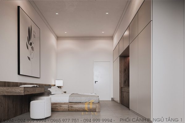Biệt thự anh Cảnh - Không gian phòng ngủ tầng 1