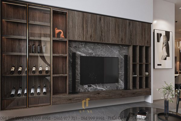 Phối cảnh phòng khách tại biệt thự anh Cảnh