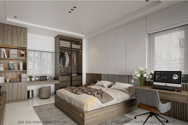 Biệt thự anh Nhân - Phòng ngủ 2 tầng 2
