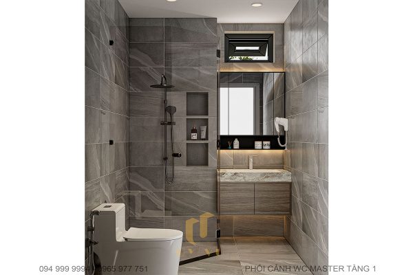 Biệt thự anh Nhân - WC phòng master tầng 1