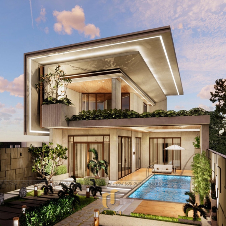 THIẾT KẾ BIỆT THỰ Biệt thự nhà anh Vỹ