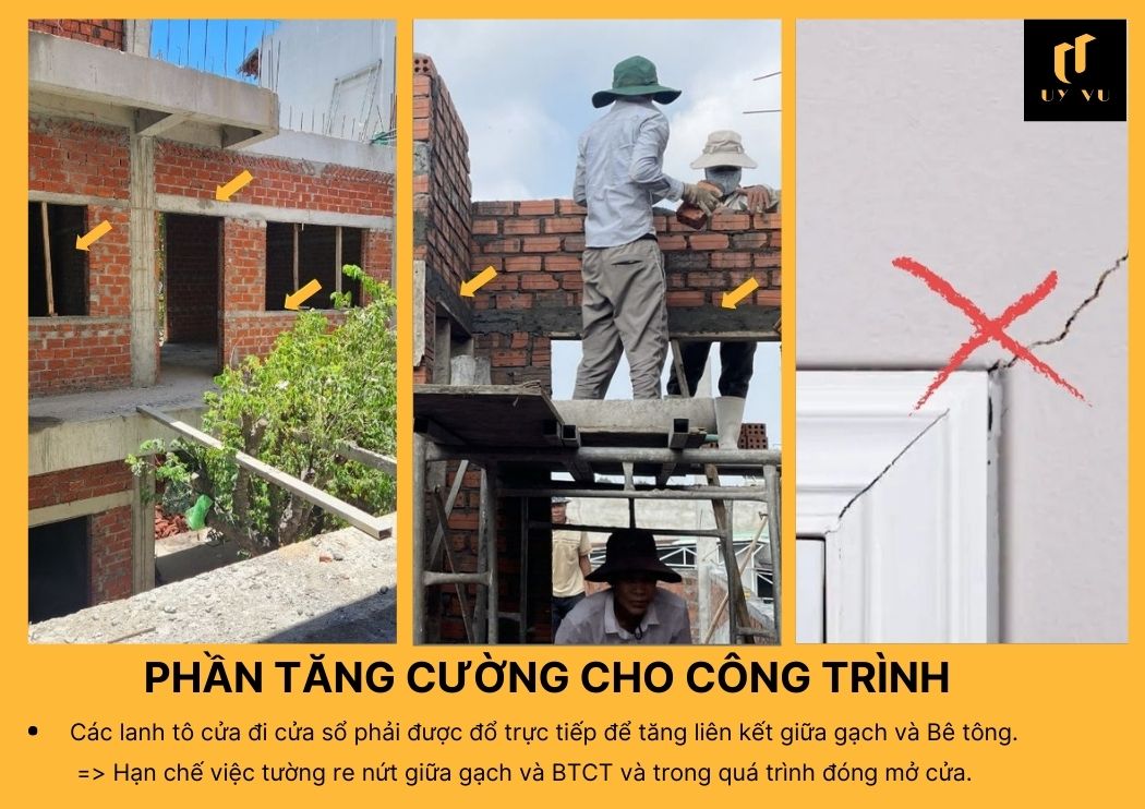 BÁO GIÁ XÂY DỰNG PHẦN THÔ TẠI ĐÀ NẴNG Các lanh tô cửa đi cửa sổ được đổ trực tiếp