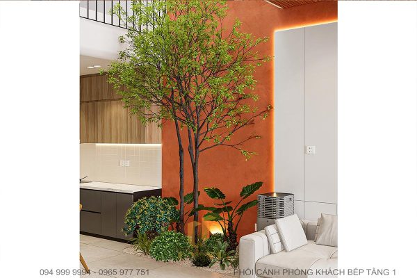 Nhà anh Hợp - Phối cảnh cây xanh tiểu cảnh