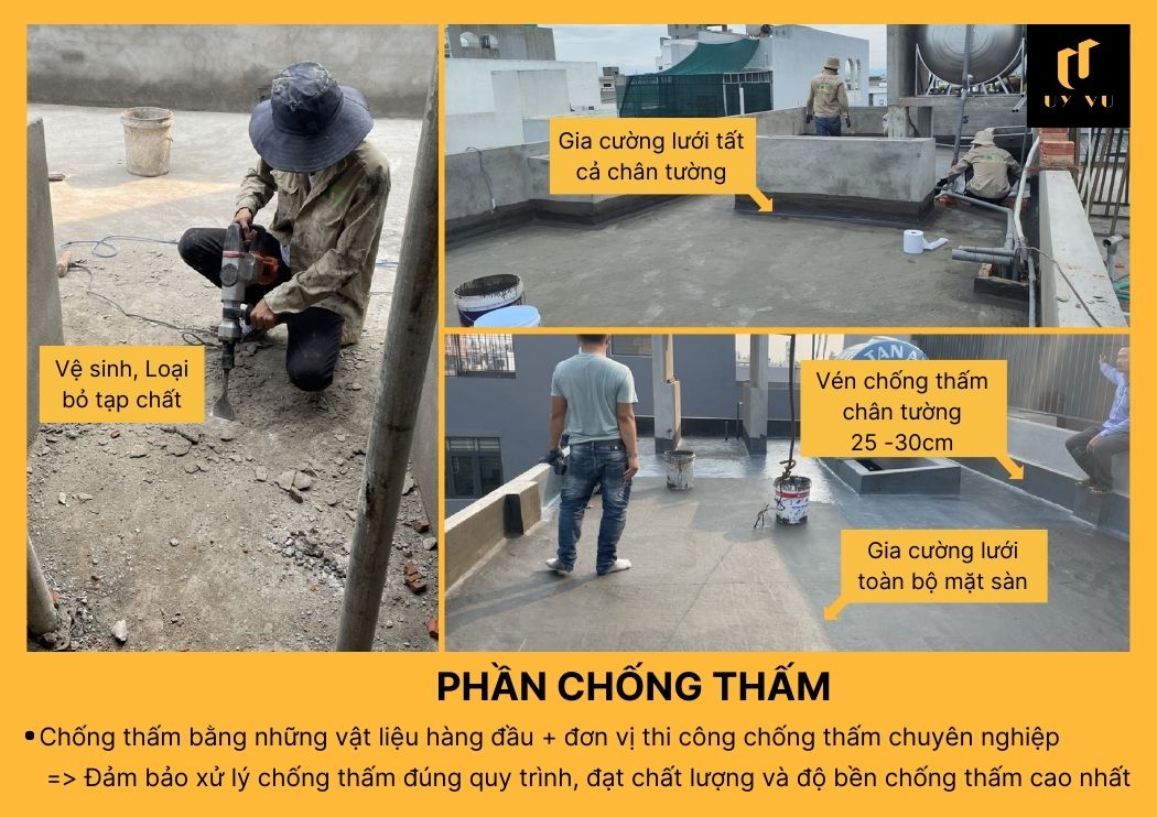 BÁO GIÁ XÂY DỰNG PHẦN THÔ TẠI ĐÀ NẴNG Chống thấm bằng những vật liệu hằng đầu