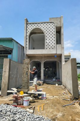 Công trình nhà anh Phú giai đoạn thi công thô