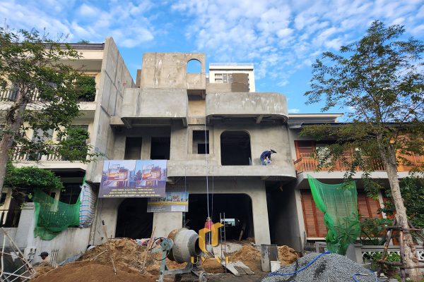 Công trình thi công phần thô biệt thự anh Quang