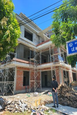 Công trình thi công phần thô biệt thự nhà chị Quỳnh Anh