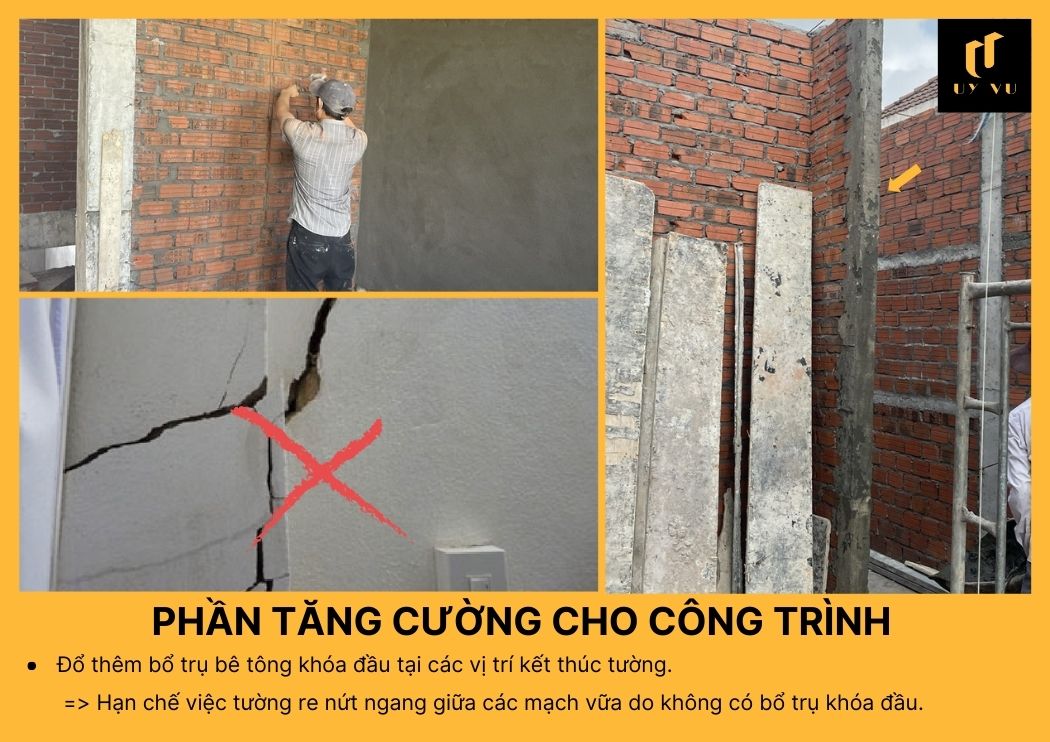 BÁO GIÁ XÂY DỰNG PHẦN THÔ TẠI ĐÀ NẴNG Đổ bổ trụ bê tông khóa đầu tại các vị trí kết thúc tường