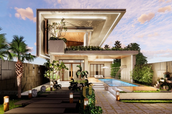 Phối cảnh mặt tiền nhà anh Vỹ