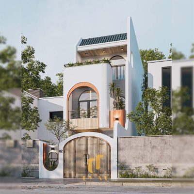 Không gian bên ngoài nhà chị Huyền
