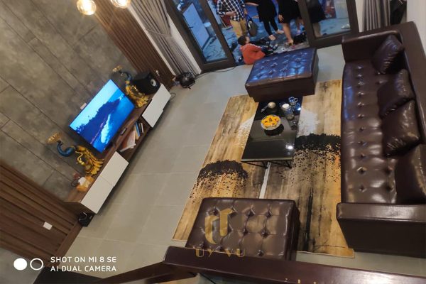 Không gian phòng khách nhìn từ trên cao