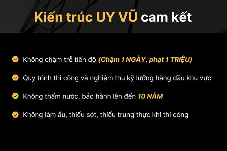 THIẾT KẾ THI CÔNG BIỆT THỰ Lời cam kết của Uy Vũ Đà Nẵng