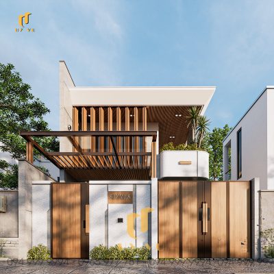Mặt tiền biệt thự chị Ái Ly