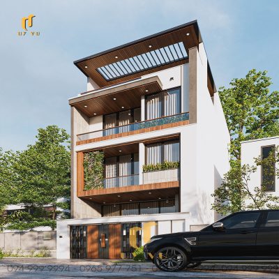 Mặt tiền biệt thự nhà của anh Huy Anh