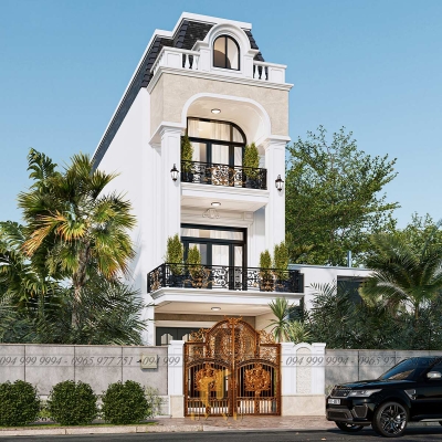 Nhà cô Thọ - Thiết kế Tân cổ điển Mặt tiền nhà ở cô Thọ