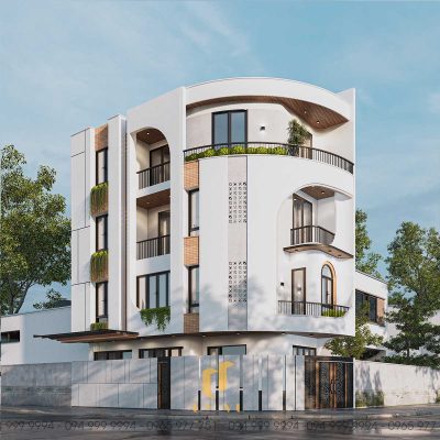 Thổi hồn vào những nét cong - Lộc Anh Phối cảnh nhà 2 mặt tiền Lộc Anh
