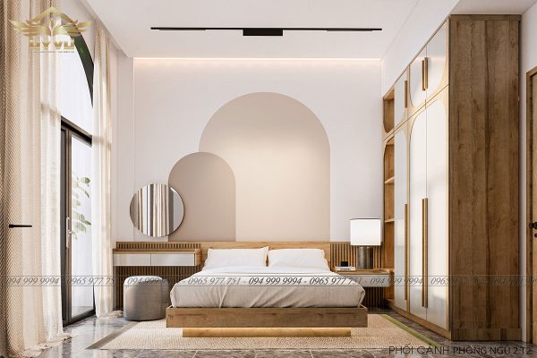 Nhà anh Hà - Phối cảnh phòng ngủ 1 tầng 2