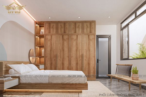 Nhà anh Hà - Phối cảnh phòng ngủ T1