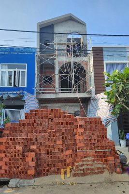 Nhà anh Phát trong giai đoạn thi công thô