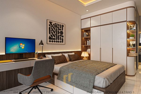 Không gian làm việc đơn giản, nhỏ gọn