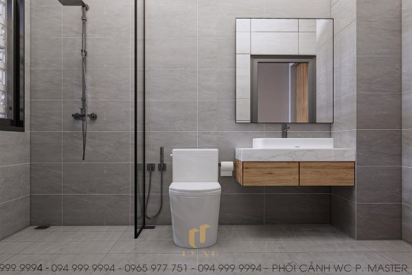 Phòng vệ sinh trang bị vòi sen hiện đại