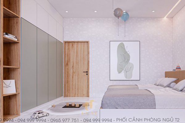 Phòng ngủ với tone màu trung tính