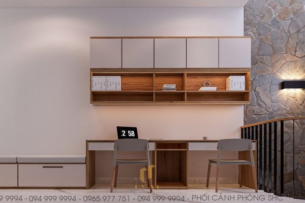 Phòng sinh hoạt chung rộng rãi tại nhà thầy Hải