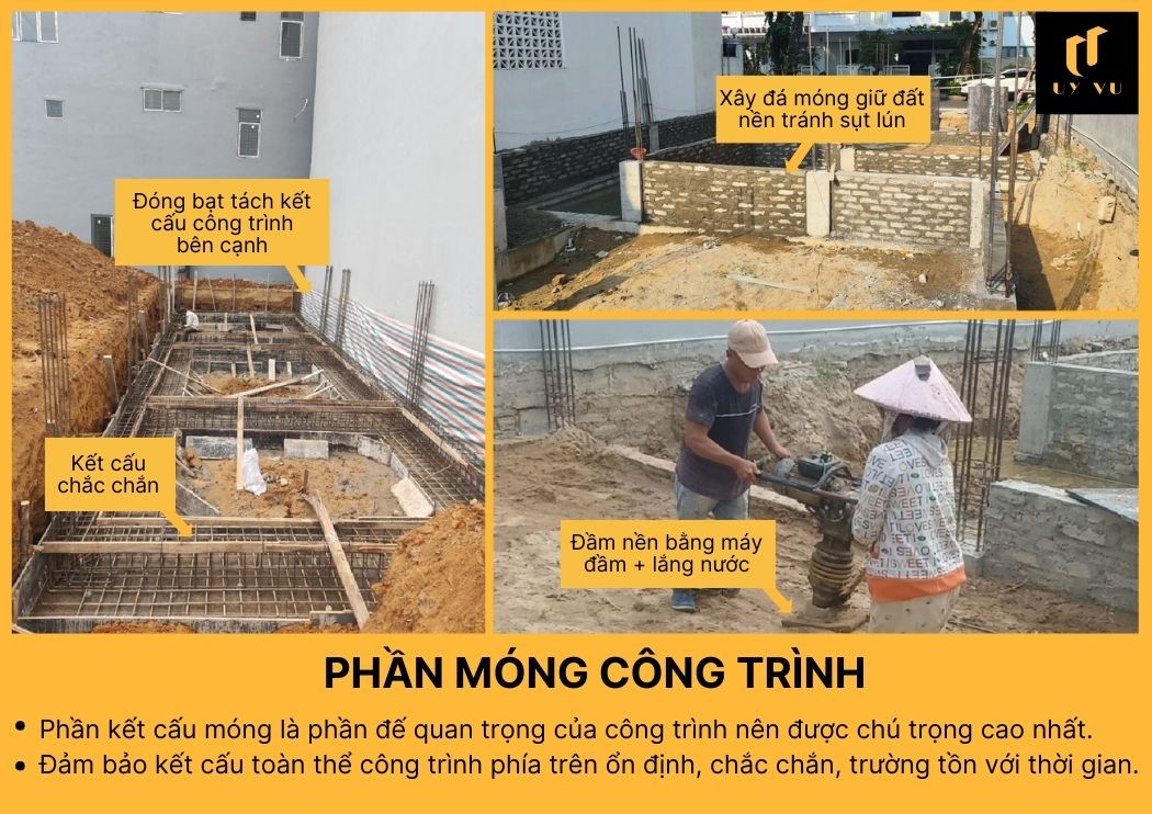 BÁO GIÁ XÂY DỰNG PHẦN THÔ TẠI ĐÀ NẴNG Phần móng công trình