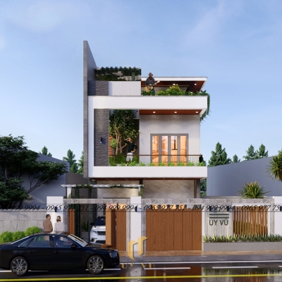 Phối cảnh biệt thự nhà chị Thương