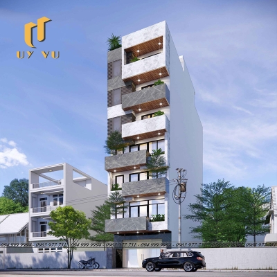 Phối cảnh mặt tiền căn hộ anh Kha