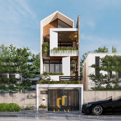 Phối cảnh mặt tiền nhà anh Vũ
