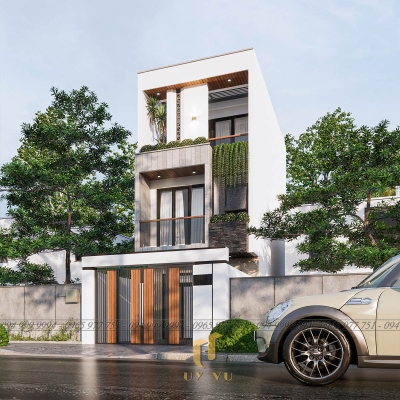 Thiết kế mặt tiền nhà anh Phong, chị Oanh