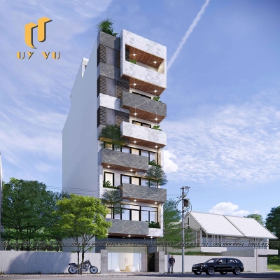 Phối cảnh mặt tiền nhà anh Kha