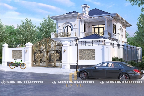 Phối cảnh mặt tiền biệt thự anh Huy