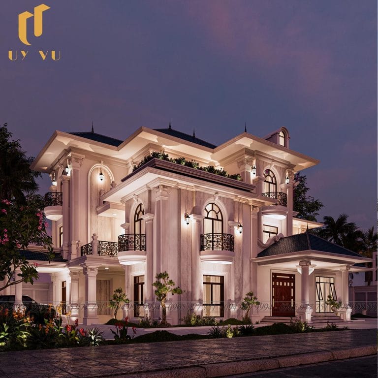 THIẾT KẾ BIỆT THỰ Lộng lẫy với biệt thự nhà anh Hiếu