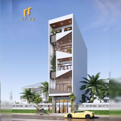 Phối cảnh mặt tiền căn hộ chị Phượng
