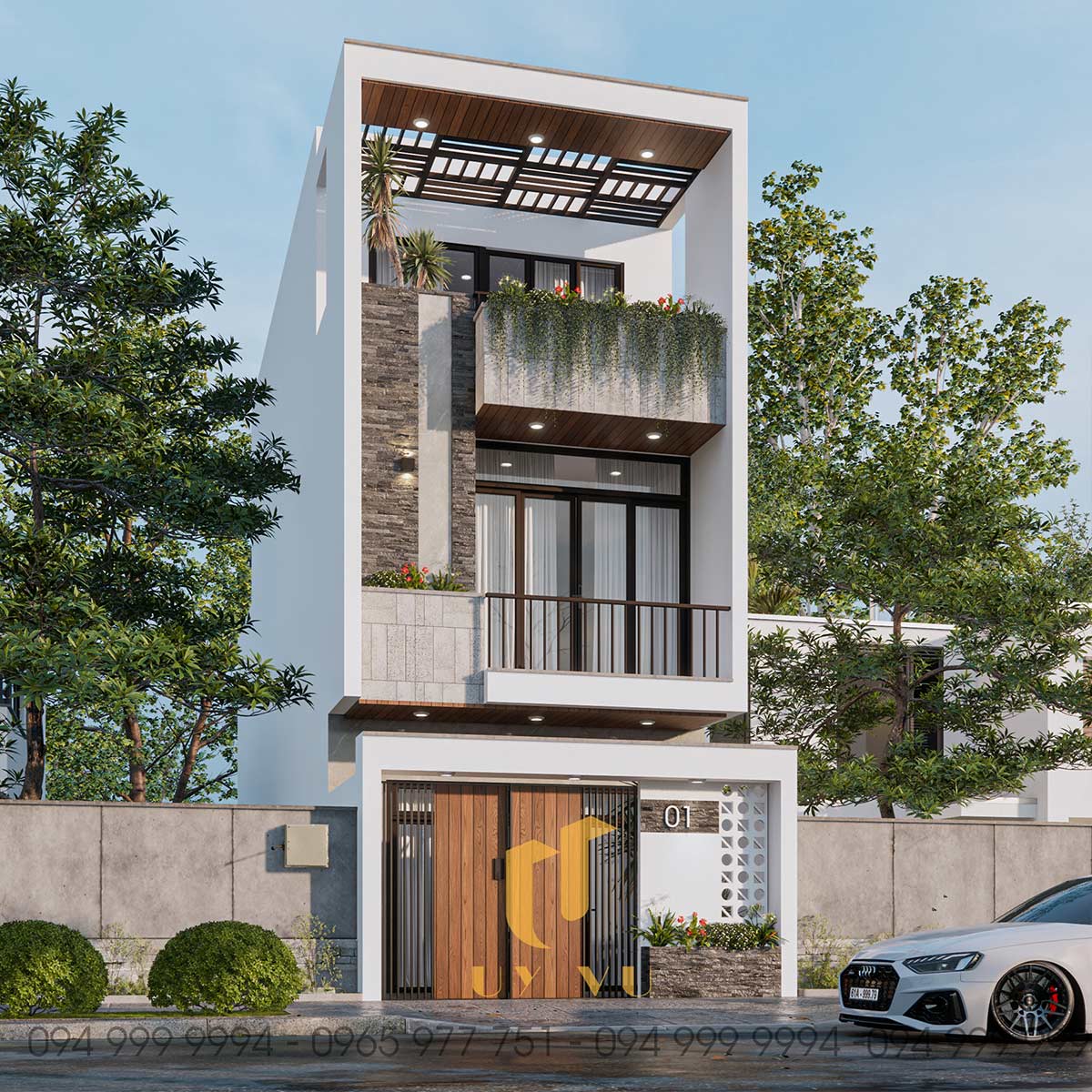 Nhà phố thanh lịch, tối giản - nhà chị Trâm Mặt tiền nhà phố t'house 3 tầng Đà Nẵng ấn tượng tại nhà chị Trâm