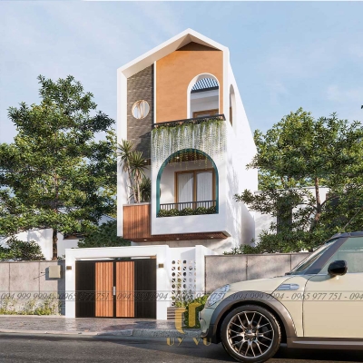 Phối cảnh mặt tiền nhà anh Phát