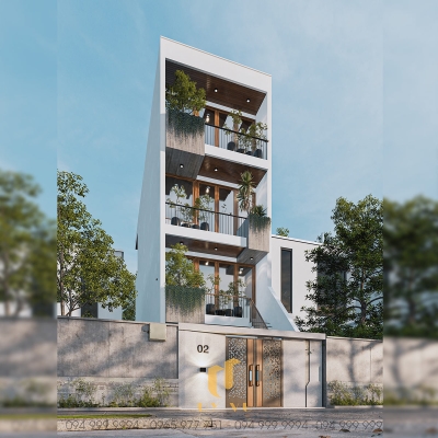 Mẫu nhà phố P'House 3 tầng không gian xanh Đà Nẵng