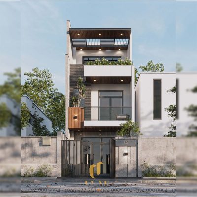 Phối cảnh mặt tiền nhà anh Tiến