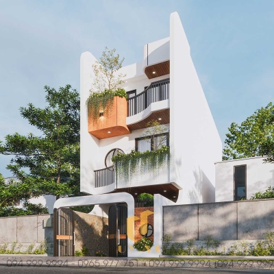 Phối cảnh mặt tiền nhà anh Tùng