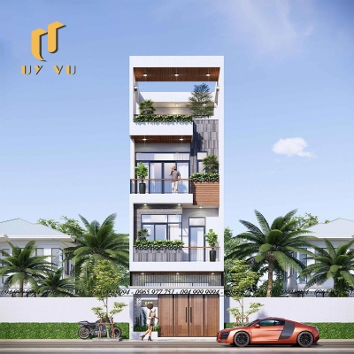 Phối cảnh mặt tiền nhà chị Liên