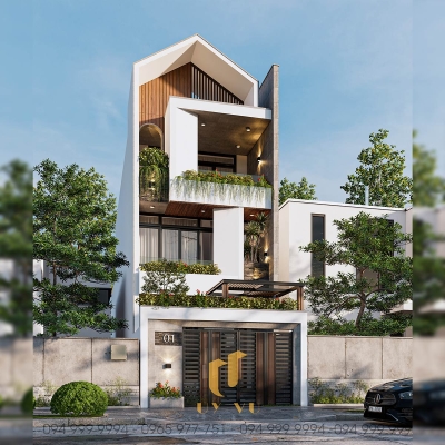 Phối cảnh mặt tiền nhà phố - anh Vũ