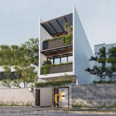 Phối cảnh thiết kế mặt tiền nhà anh Thành